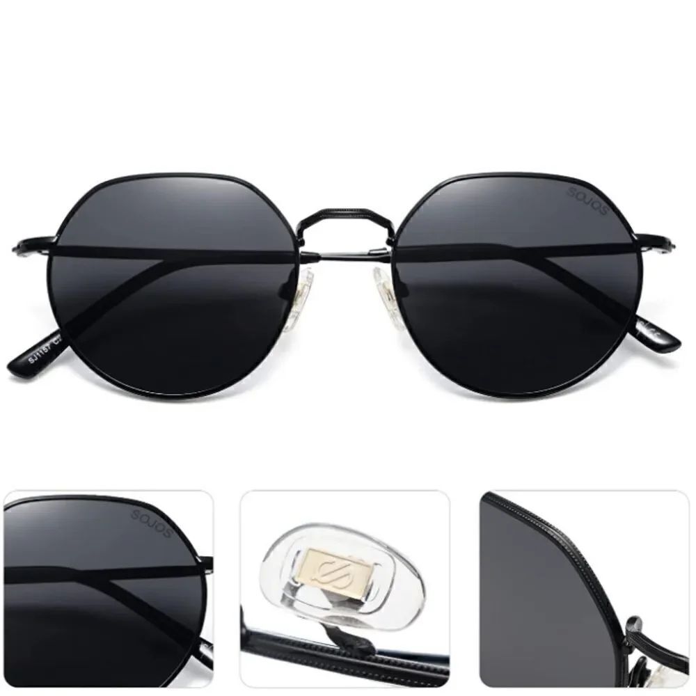 Round Polygon Frame Sunglasses - Picture 3 of 3